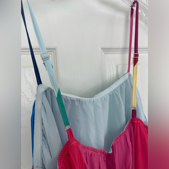 Show Me Your Mumu Rainbow Stripe Carlotta Mini Dress Size S NWT - Picture 5 of 7